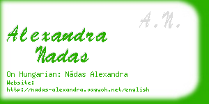 alexandra nadas business card