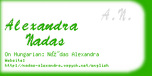 alexandra nadas business card